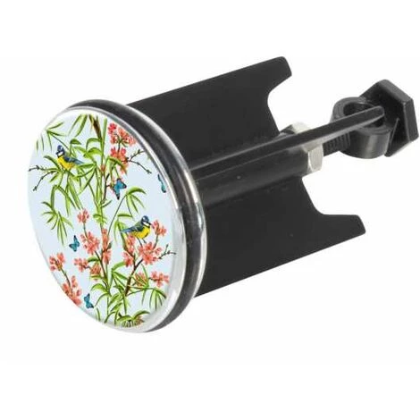 WENKO Bouchon D'évier Pluggy®, Bonde De Lavabo, Natura, Laiton Noir, Ø 3,9 X 6,5 Cm, Multicolore 4 WENKO Bouchon D'évier Pluggy®, Bonde De Lavabo, Natura, Laiton Noir, Ø 3,9 X 6,5 Cm, Multicolore – Image 2