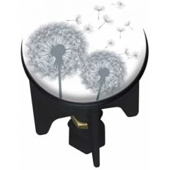 WENKO Bouchon D'évier Pluggy®, Bonde De Lavabo, Astera, Laiton Noir, Ø 3,9 X 6,5 Cm, Multicolore