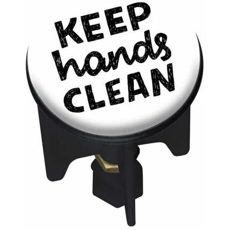 WENKO Bouchon D'évier Pluggy®, Bonde De Lavabo, Keep Clean, Laiton, Ø 3,9 X 6,5 Cm, Noir - Blanc 3 WENKO Bouchon D'évier Pluggy®, Bonde De Lavabo, Keep Clean, Laiton, Ø 3,9 X 6,5 Cm, Noir - Blanc