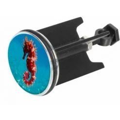 WENKO Bouchon D'évier Pluggy®, Bonde De Lavabo, Sea Horse, Laiton Noir, Ø 3,9 X 6,5 Cm, Multicolore 5 WENKO Bouchon D'évier Pluggy®, Bonde De Lavabo, Sea Horse, Laiton Noir, Ø 3,9 X 6,5 Cm, Multicolore -WENKO Soldes 36837731 2