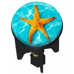 WENKO Bouchon D'évier Pluggy®, Bonde De Lavabo, Tonga, Laiton Noir, Ø 3,9 X 6,5 Cm, Multicolore