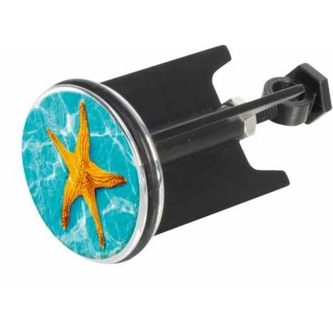 WENKO Bouchon D'évier Pluggy®, Bonde De Lavabo, Tonga, Laiton Noir, Ø 3,9 X 6,5 Cm, Multicolore 4 WENKO Bouchon D'évier Pluggy®, Bonde De Lavabo, Tonga, Laiton Noir, Ø 3,9 X 6,5 Cm, Multicolore – Image 2