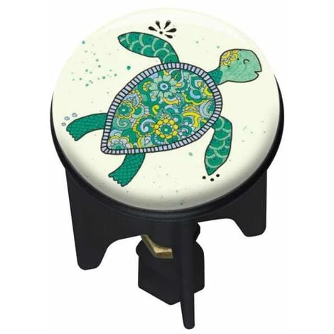 WENKO Bouchon D'évier Pluggy®, Bonde De Lavabo, Turtle, Laiton Noir, Ø 3,9 X 6,5 Cm, Multicolore 3 WENKO Bouchon D'évier Pluggy®, Bonde De Lavabo, Turtle, Laiton Noir, Ø 3,9 X 6,5 Cm, Multicolore