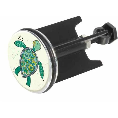 WENKO Bouchon D'évier Pluggy®, Bonde De Lavabo, Turtle, Laiton Noir, Ø 3,9 X 6,5 Cm, Multicolore 4 WENKO Bouchon D'évier Pluggy®, Bonde De Lavabo, Turtle, Laiton Noir, Ø 3,9 X 6,5 Cm, Multicolore – Image 2