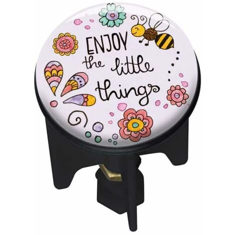 WENKO Bouchon D'évier Pluggy®, Bonde De Lavabo, Little Things, Laiton Noir, Ø 3,9 X 6,5 Cm, Multicolore 3 WENKO Bouchon D'évier Pluggy®, Bonde De Lavabo, Little Things, Laiton Noir, Ø 3,9 X 6,5 Cm, Multicolore