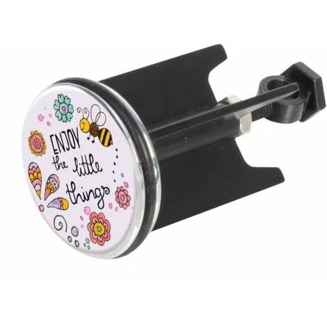 WENKO Bouchon D'évier Pluggy®, Bonde De Lavabo, Little Things, Laiton Noir, Ø 3,9 X 6,5 Cm, Multicolore 4 WENKO Bouchon D'évier Pluggy®, Bonde De Lavabo, Little Things, Laiton Noir, Ø 3,9 X 6,5 Cm, Multicolore – Image 2