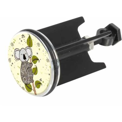 WENKO Bouchon D'évier Pluggy®, Bonde De Lavabo, Koala, Laiton Noir, Ø 3,9 X 6,5 Cm, Multicolore 4 WENKO Bouchon D'évier Pluggy®, Bonde De Lavabo, Koala, Laiton Noir, Ø 3,9 X 6,5 Cm, Multicolore – Image 2