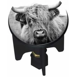 WENKO Bouchon D'évier Pluggy®, Bonde De Lavabo, Yak, Laiton Noir, Ø 3,9 X 6,5 Cm, Gris