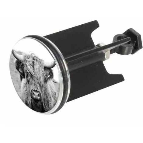 WENKO Bouchon D'évier Pluggy®, Bonde De Lavabo, Yak, Laiton Noir, Ø 3,9 X 6,5 Cm, Gris 4 WENKO Bouchon D'évier Pluggy®, Bonde De Lavabo, Yak, Laiton Noir, Ø 3,9 X 6,5 Cm, Gris – Image 2