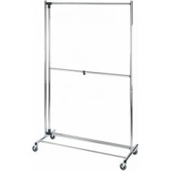WENKO Porte-vêtements Profissimo - 4 Roulettes - 116 X 188 X 49 - Argent