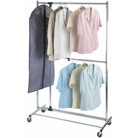 WENKO Porte-vêtements Profissimo - 4 Roulettes - 116 X 188 X 49 - Argent 5 WENKO Porte-vêtements Profissimo - 4 Roulettes - 116 X 188 X 49 - Argent – Image 3