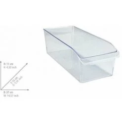 WENKO Rangement Frigo, Placard Taille M, Organisateur Frigo Transparent, PET Adapté Au Contact Alimentaire, 15x11x37 Cm, Transparent -WENKO Soldes 37402342 4