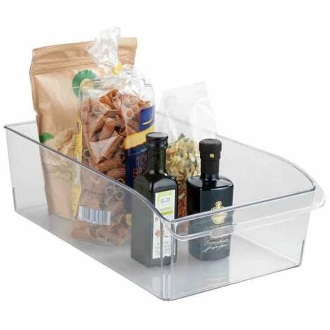 WENKO Rangement Placard, Frigo Taille L, Organisateur Frigo Transparent, PET Adapté Au Contact Alimentaire, 21x11x37 Cm, Transparent 4 WENKO Rangement Placard, Frigo Taille L, Organisateur Frigo Transparent, PET Adapté Au Contact Alimentaire, 21x11x37 Cm, Transparent – Image 2