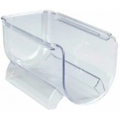 WENKO Range Bouteille Frigo Empilable, Porte Bouteille Frigo, Plastique PET Adapté Au Contact Alimentaire, 11x11x20,5 Cm, Transparent
