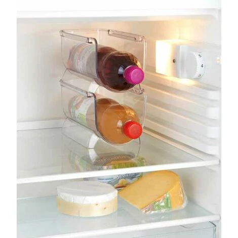 WENKO Range Bouteille Frigo Empilable, Porte Bouteille Frigo, Plastique PET Adapté Au Contact Alimentaire, 11x11x20,5 Cm, Transparent 6 WENKO Range Bouteille Frigo Empilable, Porte Bouteille Frigo, Plastique PET Adapté Au Contact Alimentaire, 11x11x20,5 Cm, Transparent – Image 4