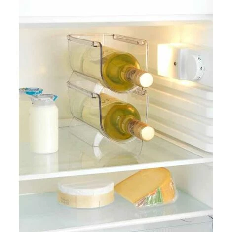 WENKO Range Bouteille Frigo Empilable, Porte Bouteille Frigo, Plastique PET Adapté Au Contact Alimentaire, 11x11x20,5 Cm, Transparent 7 WENKO Range Bouteille Frigo Empilable, Porte Bouteille Frigo, Plastique PET Adapté Au Contact Alimentaire, 11x11x20,5 Cm, Transparent – Image 5