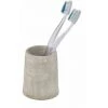 WENKO Gobelet Brosse à Dent Villena, Gobelet Salle De Bain, Béton Brossé, Ø 7,4x9,5 Cm, Gris -WENKO Soldes 37469302 1