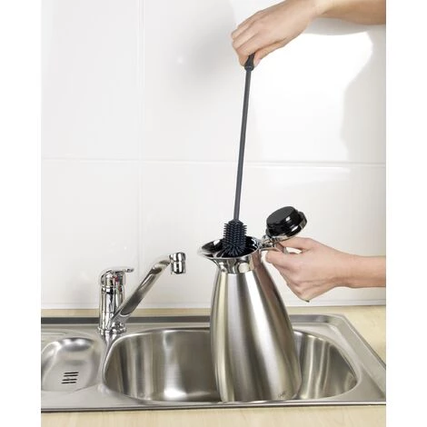 WENKO Goupillon Silicone XL 38cm, Goupillon Biberon, Goupillon Carafe Vin, Gourde Isotherme, Lot De 2 éponges Offertes 7 WENKO Goupillon Silicone XL 38cm, Goupillon Biberon, Goupillon Carafe Vin, Gourde Isotherme, Lot De 2 éponges Offertes – Image 5