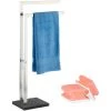 WENKO Porte Serviette Salle De Bain, Porte Serviette Sur Pied, 2 Niveaux, Base Effet Ardoise, Acier, Lot De 2 éponges Offertes 1 WENKO Porte Serviette Salle De Bain, Porte Serviette Sur Pied, 2 Niveaux, Base Effet Ardoise, Acier, Lot De 2 éponges Offertes -WENKO Soldes 38374782 1