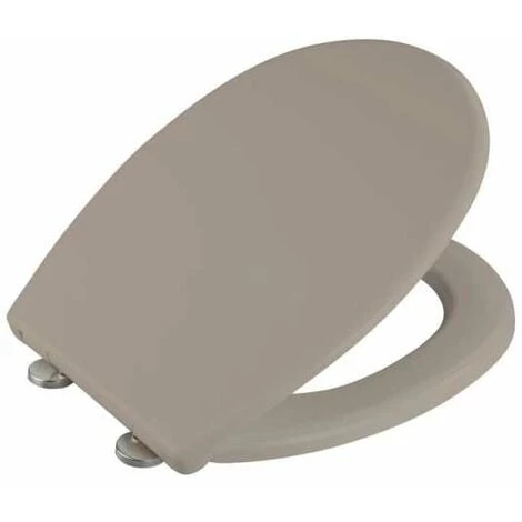 WENKO Abattant WC Avec Frein De Chute "easy Close" Vorno Neo, Abattant WC Clipsable Fixation Acier Inox "fix Clip", Duroplastique, Surface Antibactérienne, 37x46 Cm, Taupe 4 WENKO Abattant WC Avec Frein De Chute "easy Close" Vorno Neo, Abattant WC Clipsable Fixation Acier Inox "fix Clip", Duroplastique, Surface Antibactérienne, 37x46 Cm, Taupe – Image 2