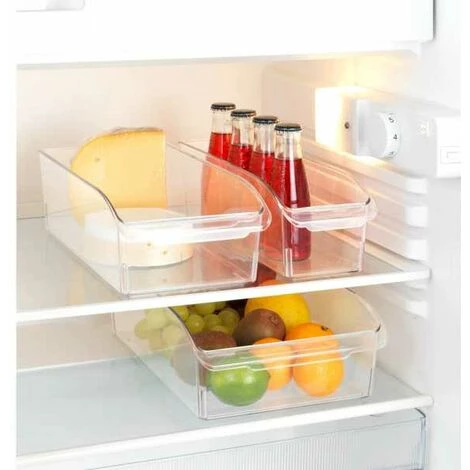 WENKO Rangement Frigo, Placard Taille S, Organisateur Frigo Transparent, PET Adapté Au Contact Alimentaire, 10x9,5x31 Cm, Transparent 5 WENKO Rangement Frigo, Placard Taille S, Organisateur Frigo Transparent, PET Adapté Au Contact Alimentaire, 10x9,5x31 Cm, Transparent – Image 3