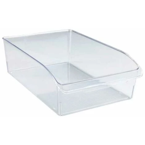 WENKO Rangement Frigo, Placard Taille L, Organisateur Frigo Transparent, PET Adapté Au Contact Alimentaire, 20x9,5x31 Cm, Transparent 3 WENKO Rangement Frigo, Placard Taille L, Organisateur Frigo Transparent, PET Adapté Au Contact Alimentaire, 20x9,5x31 Cm, Transparent