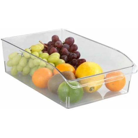 WENKO Rangement Frigo, Placard Taille L, Organisateur Frigo Transparent, PET Adapté Au Contact Alimentaire, 20x9,5x31 Cm, Transparent 4 WENKO Rangement Frigo, Placard Taille L, Organisateur Frigo Transparent, PET Adapté Au Contact Alimentaire, 20x9,5x31 Cm, Transparent – Image 2