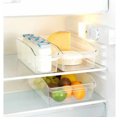 WENKO Rangement Frigo, Placard Taille L, Organisateur Frigo Transparent, PET Adapté Au Contact Alimentaire, 20x9,5x31 Cm, Transparent 5 WENKO Rangement Frigo, Placard Taille L, Organisateur Frigo Transparent, PET Adapté Au Contact Alimentaire, 20x9,5x31 Cm, Transparent – Image 3