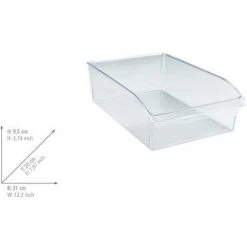 WENKO Rangement Frigo, Placard Taille L, Organisateur Frigo Transparent, PET Adapté Au Contact Alimentaire, 20x9,5x31 Cm, Transparent 11 WENKO Rangement Frigo, Placard Taille L, Organisateur Frigo Transparent, PET Adapté Au Contact Alimentaire, 20x9,5x31 Cm, Transparent -WENKO Soldes 39490147 5