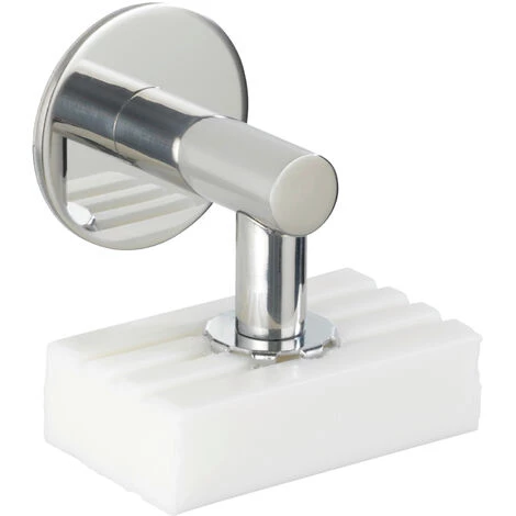 WENKO Turbo-Loc Porte Savon Aimanté, Porte Savon Magnétique, Fixation Murale Sans Perçage, Lot De 2 éponges Offertes 4 WENKO Turbo-Loc Porte Savon Aimanté, Porte Savon Magnétique, Fixation Murale Sans Perçage, Lot De 2 éponges Offertes – Image 2