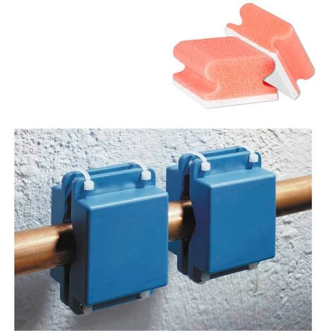 WENKO Anti Calcaire Magnétique, Aimant Anti Calcaire Pour Tuyau, Lot De 2, Convient Pour Toutes Les Tuyauteries, Force Magnétique De 1200 Gauss, 2 éponges Offertes, Plastique, 5x7x4,3 Cm, Bleu 3 WENKO Anti Calcaire Magnétique, Aimant Anti Calcaire Pour Tuyau, Lot De 2, Convient Pour Toutes Les Tuyauteries, Force Magnétique De 1200 Gauss, 2 éponges Offertes, Plastique, 5x7x4,3 Cm, Bleu