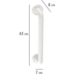 WENKO Barre D'appui De Salle De Bain Et WC, L43 Cm, Lot De 2 éponges Offertes -WENKO Soldes 39840234 3