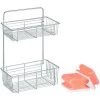 WENKO Etagère De Douche Catania, 2 Paniers De Rangement, Chrome, Lot De 2 éponges Offertes -WENKO Soldes 39840274 1
