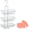 WENKO Etagère De Douche à Suspendre, 3 Paniers De Douche Nivala, Chromé Brillant, Lot De 2 éponges Offertes -WENKO Soldes 39951016 1