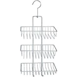 WENKO Etagère De Douche à Suspendre, 3 Paniers De Douche Nivala, Chromé Brillant, Lot De 2 éponges Offertes 11 WENKO Etagère De Douche à Suspendre, 3 Paniers De Douche Nivala, Chromé Brillant, Lot De 2 éponges Offertes -WENKO Soldes 39951016 5