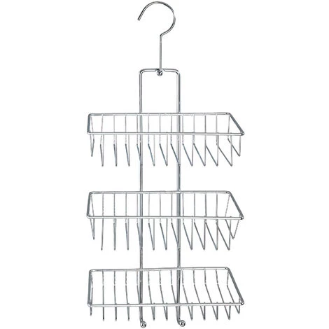 WENKO Etagère De Douche à Suspendre, 3 Paniers De Douche Nivala, Chromé Brillant, Lot De 2 éponges Offertes 7 WENKO Etagère De Douche à Suspendre, 3 Paniers De Douche Nivala, Chromé Brillant, Lot De 2 éponges Offertes – Image 5