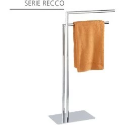 WENKO Porte Serviette Salle De Bain, Porte Serviette Sur Pied En Acier Inox, 2 Niveaux, Lot De 2 éponges Offertes 8 WENKO Porte Serviette Salle De Bain, Porte Serviette Sur Pied En Acier Inox, 2 Niveaux, Lot De 2 éponges Offertes -WENKO Soldes 40009933 2