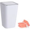 WENKO Poubelle Salle De Bain Avec Couvercle, Capacité 6L, Candy, Plastique Blanc, Lot De 2 éponges Offertes 2 WENKO Poubelle Salle De Bain Avec Couvercle, Capacité 6L, Candy, Plastique Blanc, Lot De 2 éponges Offertes -WENKO Soldes 40009941 1
