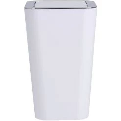 WENKO Poubelle Salle De Bain Avec Couvercle, Capacité 6L, Candy, Plastique Blanc, Lot De 2 éponges Offertes -WENKO Soldes 40009941 3
