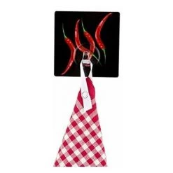 Wenko 4369500100 Static-Loc Crochet Uno Carré Peperoni 9,5 X 2 X 15,5 Cm