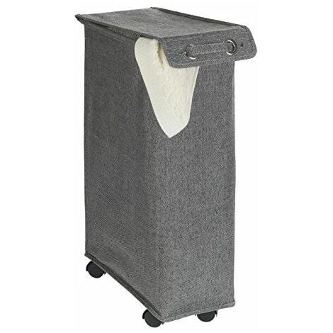 WENKO 62136100 Panier à Linge Wabo Noir, Polyester, 75 Litrès, Ø 40 X 60 Cm 3 WENKO 62136100 Panier à Linge Wabo Noir, Polyester, 75 Litrès, Ø 40 X 60 Cm