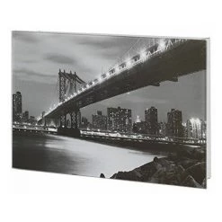 Wenko 50462100 Manhattan Bridge Boîte à Clés Magnétique Avec 17 Crochets Verre Multicolore 32,32 X 22,0 X 6,0 Cm