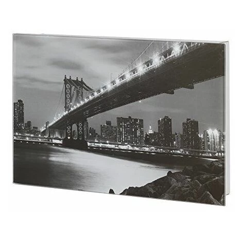 Wenko 50462100 Manhattan Bridge Boîte à Clés Magnétique Avec 17 Crochets Verre Multicolore 32,32 X 22,0 X 6,0 Cm 3 Wenko 50462100 Manhattan Bridge Boîte à Clés Magnétique Avec 17 Crochets Verre Multicolore 32,32 X 22,0 X 6,0 Cm