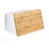 WENKO Boite à Pain Avec Couvercle En Bambou Kubo Blanc, Rangement Pour Le Pain, Avec Couvercle Planche à Découper En Bambou, Plastique - Bambou, 35x20,5x26 Cm, Marron -WENKO Soldes 40253988 1