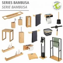 WENKO Distributeur Savon Liquide Bois Bambusa, Capacité 200ml, Bambou, 9,3x16,5x7,2 Cm, Marron 10 WENKO Distributeur Savon Liquide Bois Bambusa, Capacité 200ml, Bambou, 9,3x16,5x7,2 Cm, Marron -WENKO Soldes 40398991 4