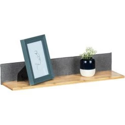 WENKO Etagère Murale Rectangulaire Bambou Bahari, Tablette Murale Design Scandinave, Lot De 2, Bambou - Polyester, 80x10x15 Cm Et 60x10x15 Cm, Marron - Gris 10 WENKO Etagère Murale Rectangulaire Bambou Bahari, Tablette Murale Design Scandinave, Lot De 2, Bambou - Polyester, 80x10x15 Cm Et 60x10x15 Cm, Marron - Gris -WENKO Soldes 40994531 4