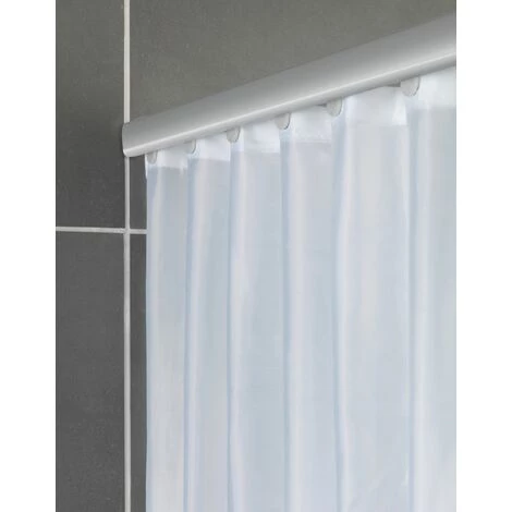 WENKO Rail De Douche Extensible Era, Tringle Pour Rideau De Douche Télescopique Avec 12 Accroches Rideau, Fixation Sans Perçage, Aluminium Inoxydable, 125-210x2x3,5 Cm, Brillant 3 WENKO Rail De Douche Extensible Era, Tringle Pour Rideau De Douche Télescopique Avec 12 Accroches Rideau, Fixation Sans Perçage, Aluminium Inoxydable, 125-210x2x3,5 Cm, Brillant