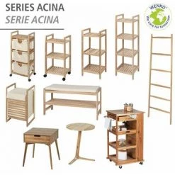 WENKO Colonne Meuble Rangement, étagère En Bois Sur Pied Acina, 4 Niveaux, Bois Certifié FSC®, 35x110x35 Cm, Marron 11 WENKO Colonne Meuble Rangement, étagère En Bois Sur Pied Acina, 4 Niveaux, Bois Certifié FSC®, 35x110x35 Cm, Marron -WENKO Soldes 43489484 5