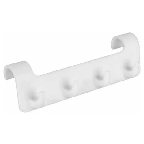 WENKO Patère Crochet Radiateur Sèche Serviette, 4 Crochets Porte Serviette, Plastique, 19,7x6,2x6 Cm, Blanc 4 WENKO Patère Crochet Radiateur Sèche Serviette, 4 Crochets Porte Serviette, Plastique, 19,7x6,2x6 Cm, Blanc – Image 2