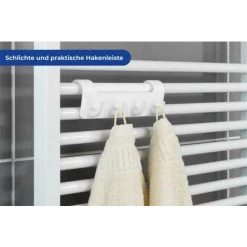 WENKO Patère Crochet Radiateur Sèche Serviette, 4 Crochets Porte Serviette, Plastique, 19,7x6,2x6 Cm, Blanc 11 WENKO Patère Crochet Radiateur Sèche Serviette, 4 Crochets Porte Serviette, Plastique, 19,7x6,2x6 Cm, Blanc -WENKO Soldes 46568804 5